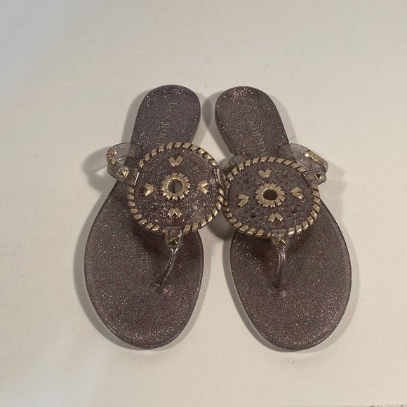 Jack Rogers Sparkle Rubber Jelly Thong Sandals Women Size 9 - Picture 4 of 8
